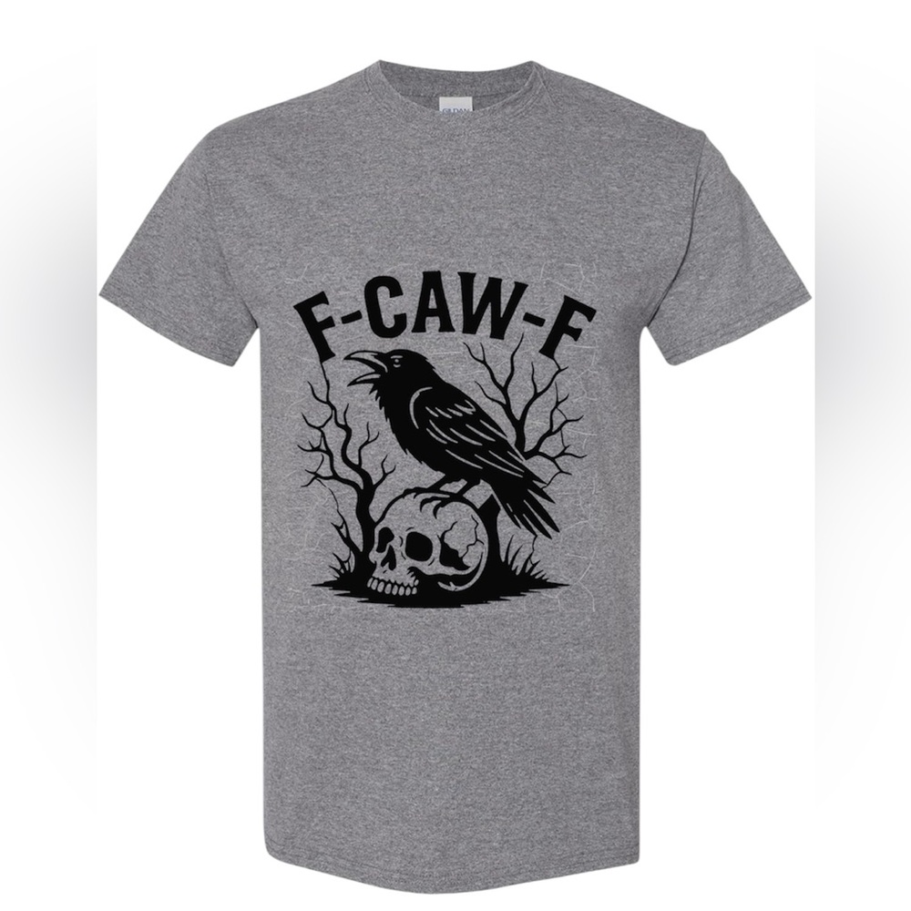 F CAW F with raven tee shirt